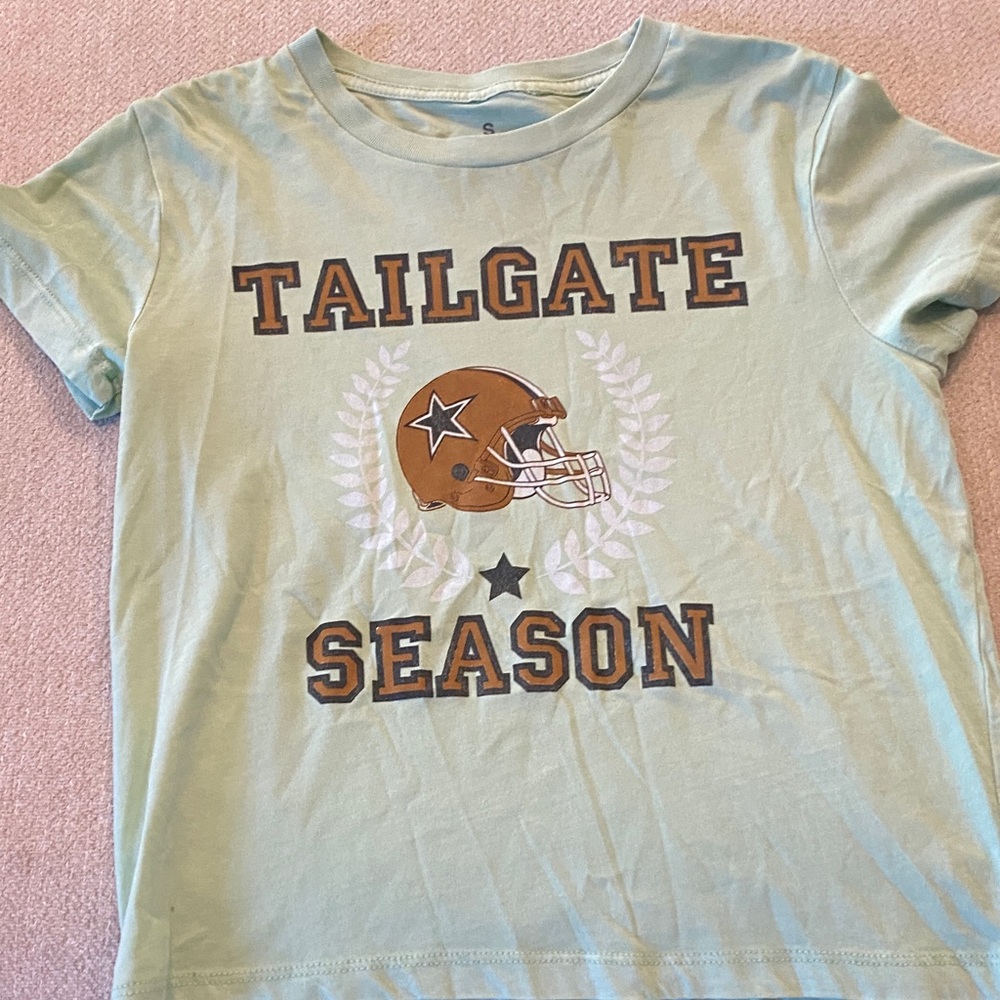 Womens small football graphic tee